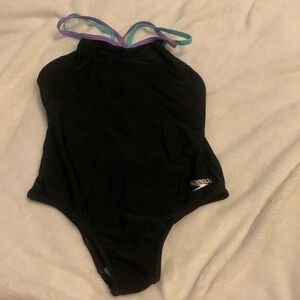 Girls black one piece